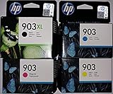 HP 903XL Schwarz und HP 903 je 1x Cyan/ Magenta/...